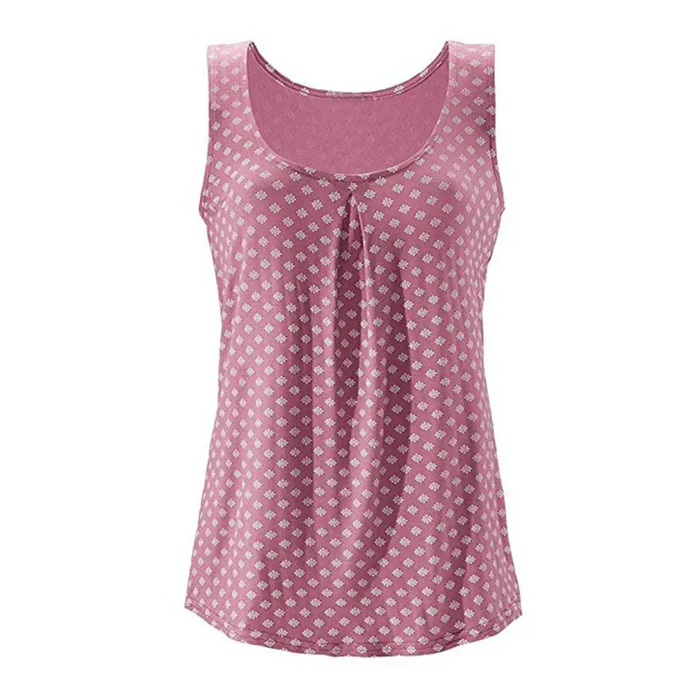 

Casual Woman T shirt 2019 Sleeveless Bohemia Beach Tunic Tops Summer Female Loose Floral Print Shirt Haut Femme Drop shipping c