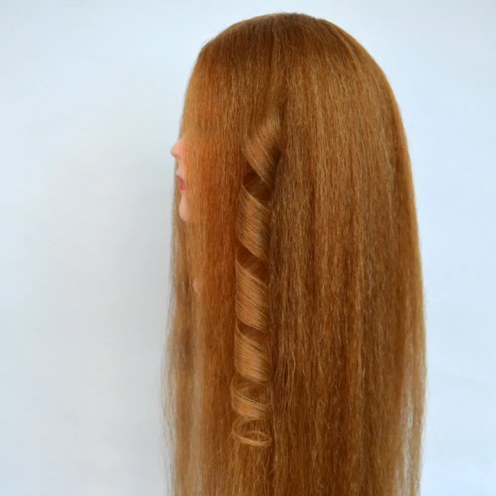 

70cm hair length 100% Real natural Hair professional head hairdressing dolls head maniquines women mannequin head training head