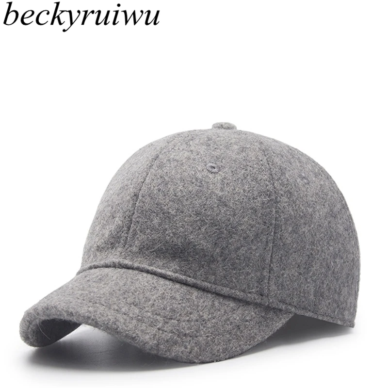 Beckyruiwu الخريف والشتاء الرجال نوعية جيدة الصوف البيسبول قبعات Casua Shortl بلغت ذروتها كاب للجنسين بلون ورأى قبعة Beckyruiwu الخريف والشتاء الرجال نوعية جيدة الصوف البيسبول قبعات Casua Shortl بلغت ذروتها كاب للجنسين بلون ورأى قبعة