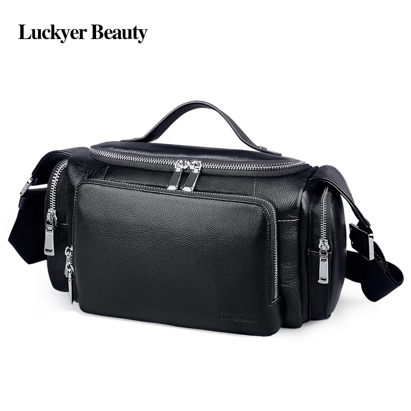 Luckyer Beauty из натуральной кожи Для мужчин Сумка многофункциональная сумка для