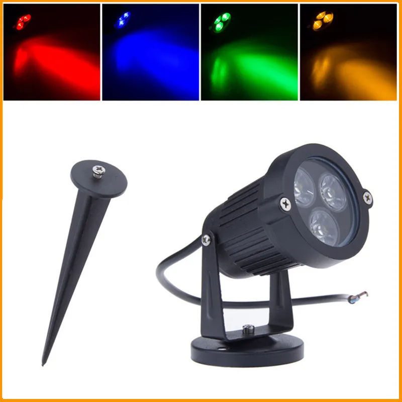 12V Outdoor LED Lawn Lamp Garden Light 3W 9W IP65 Waterproof Green Yellow Red Blue White