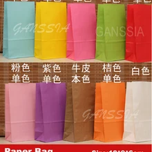 Один лот один цвет, пожалуйста, выбрать цвет) 18x9x6 см крафт-нет ручки подарочные бумажные Рождественский мешок мешки хорошее качество ежедневно zakka(tt-545