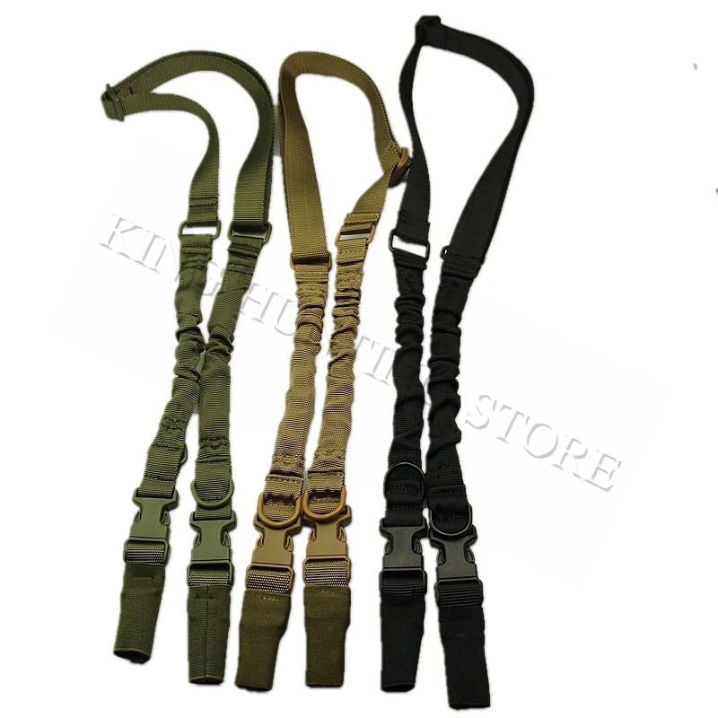 Outdoor Sport 2 Point Rifle Gun Sling Elastic Bungee Snap Hook Rifle