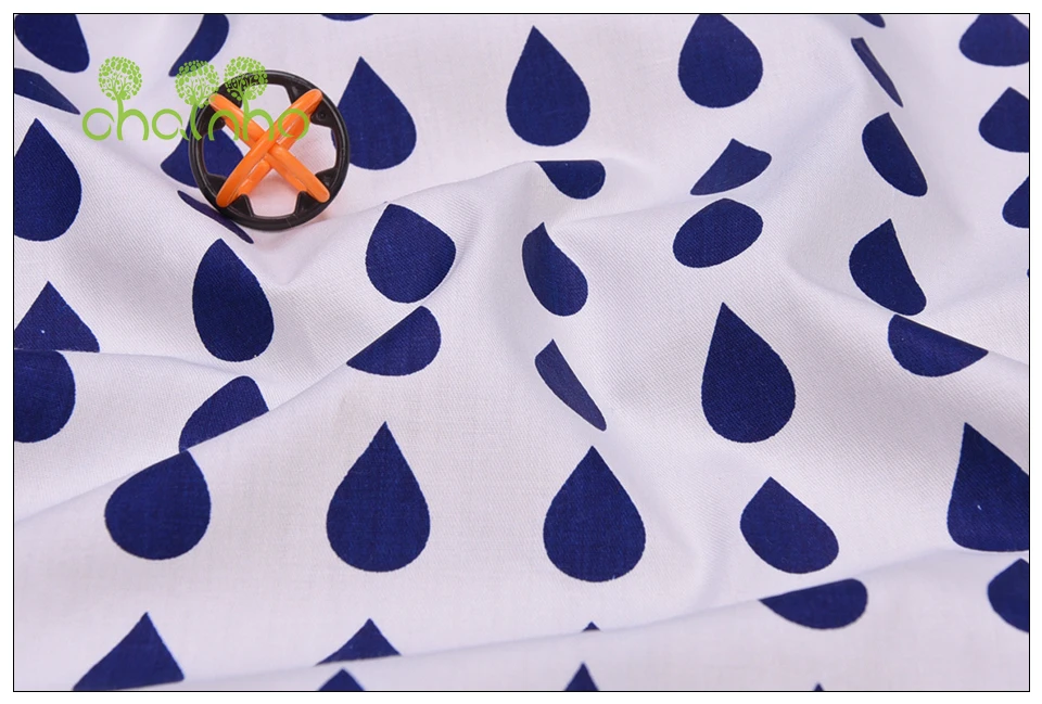Chainho, четыре цвета, облако и дождь серии, печатные твиловая, хлопковая ткань, Лоскутная Ткань для DIY Вышивание квилтинга ребенка материал
