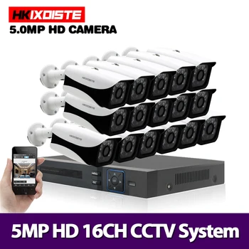 

2019 HD 5MP 16CH H.265 Video Surveillance 16PCS Cameras Security Camera Set For CCTV Outdoor Surveillance Security Camera System