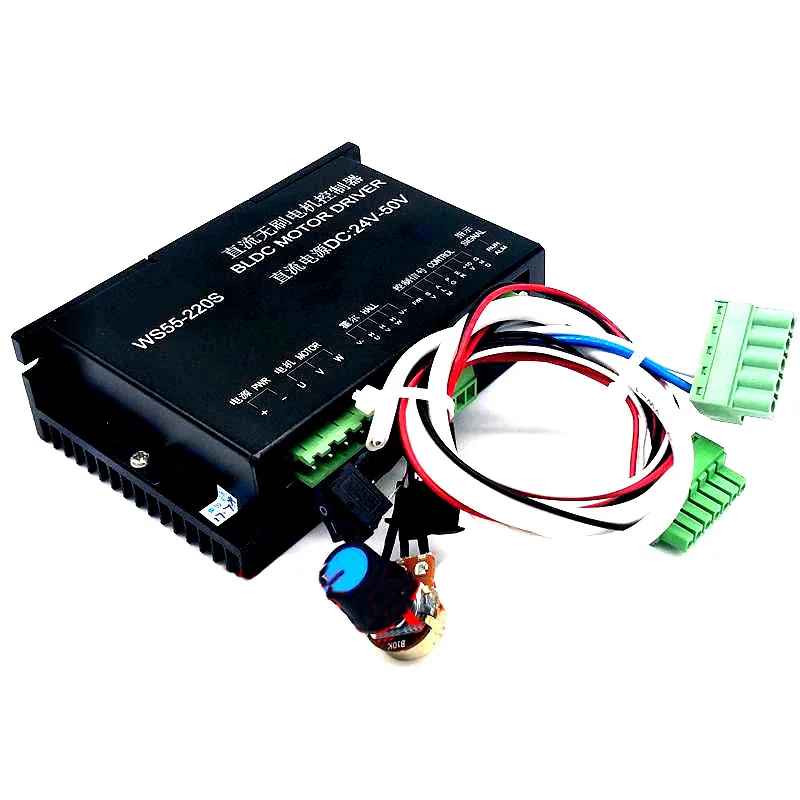 Ws55-220S 3 Phase Brushless Dc Motor Driver Del Controller 24-50 V 600 W Di Cnc Mandrino Bldc Motor Driver Del Controller