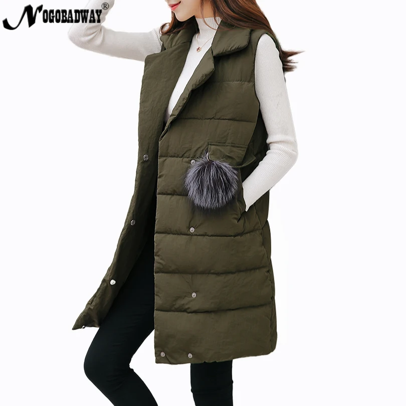 Buy 2018 winter autumn women long vest warm waistcoat