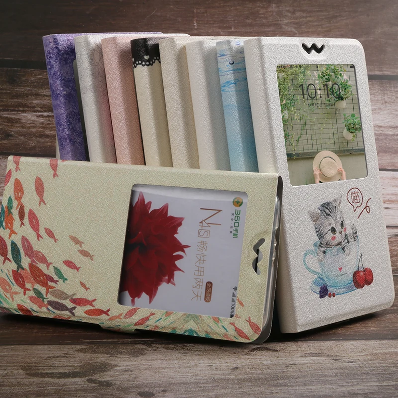 

Flip Window Painted Cover Case for OnePlus One Plus 1+ 1 2 3 3T 5 5T 6 6T X 7 Protective Shell Phone Bag