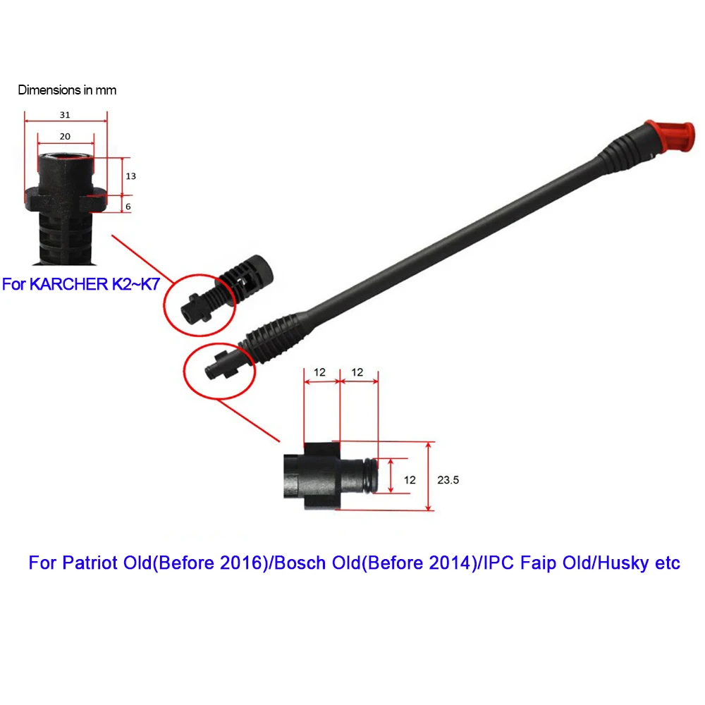 Высокая Давление шайба Wand Гибкая Jet копье палочка сопло для Karcher Давление шайба для под boday Автомойка очистки