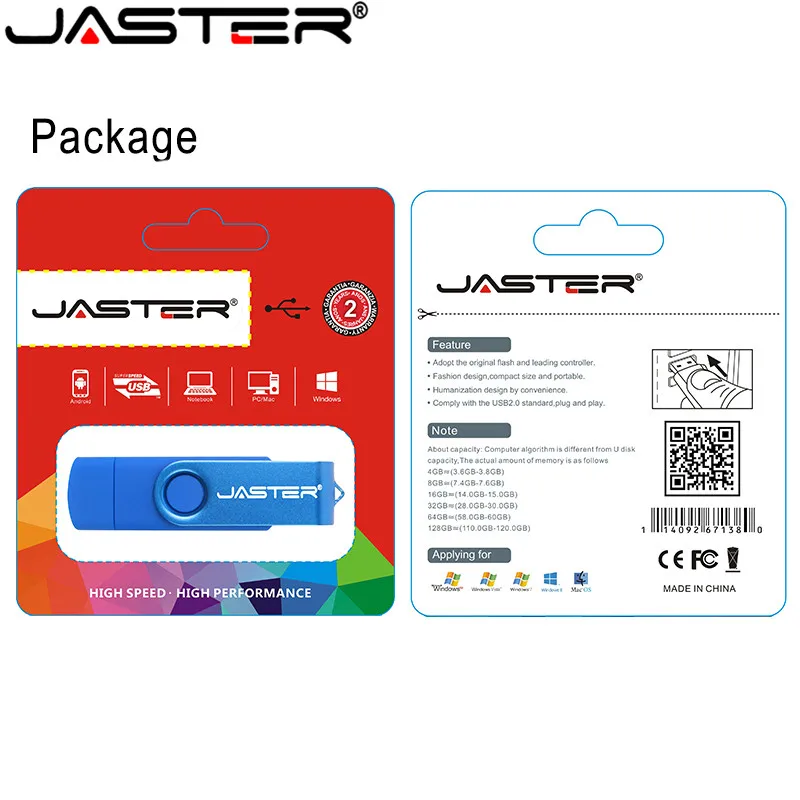 JASTER's best OTG USB флэш-накопитель usb 2,0 stick 64G ручка-накопитель смартфон Флешка(, 5 штук бесплатно журнал