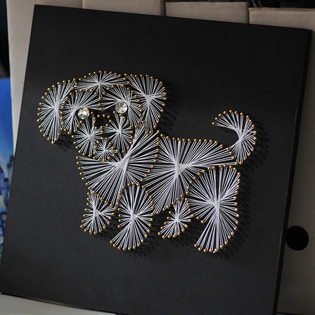 DIY Crafts String Art Kits Funny Animal Dog Pattern Painting  For Kids Adults Beginners Home Decor