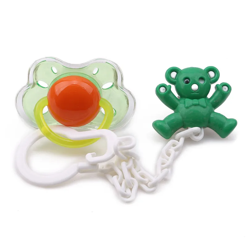 1 Pc Baby Pacifier Nipple With Chain Silicone Clips Set Anti-off Dust-proof Peaceful Sleeping Cartoon | Мать и ребенок