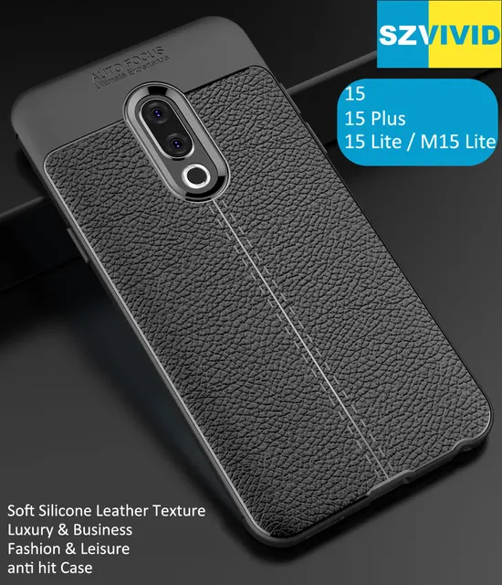 Cheap Matte Frosted Soft TPU Silicone Case For Meizu 15 Plus M15 Lite 16 Plus Leather Lichee Texture Cover 15 Lite