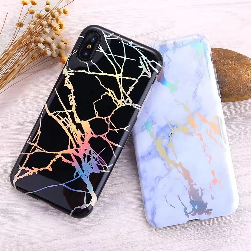 Мраморный чехол для телефона iPhone X 6 6s 7 Plus 8 мягкая задняя крышка из ТПУ с