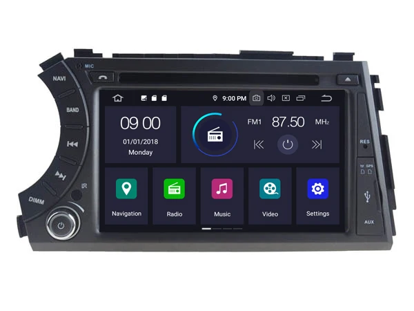 Cheap NaweiGe Android 9.0 Car dvd for SSANGYONG Korando/Action/Cyron(2005- 2011)/Actyon sports 2005-2013 Autoradio GPS Navigation 1