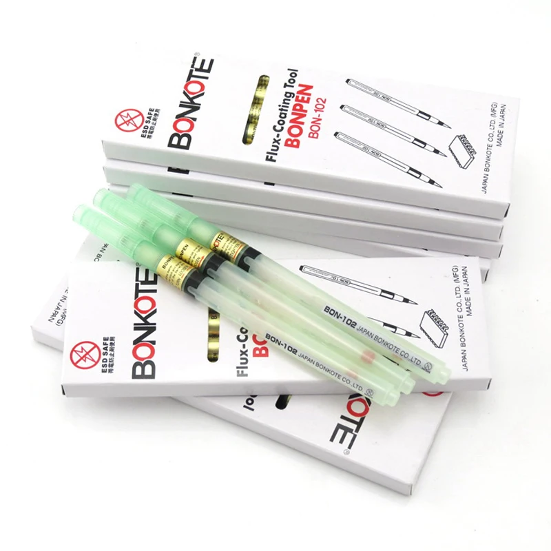 

5Pcs BON-102 Recyclable Flux Pen Welding Fluxes Pens DIY Solar Cells Soldering PCB Board Welder