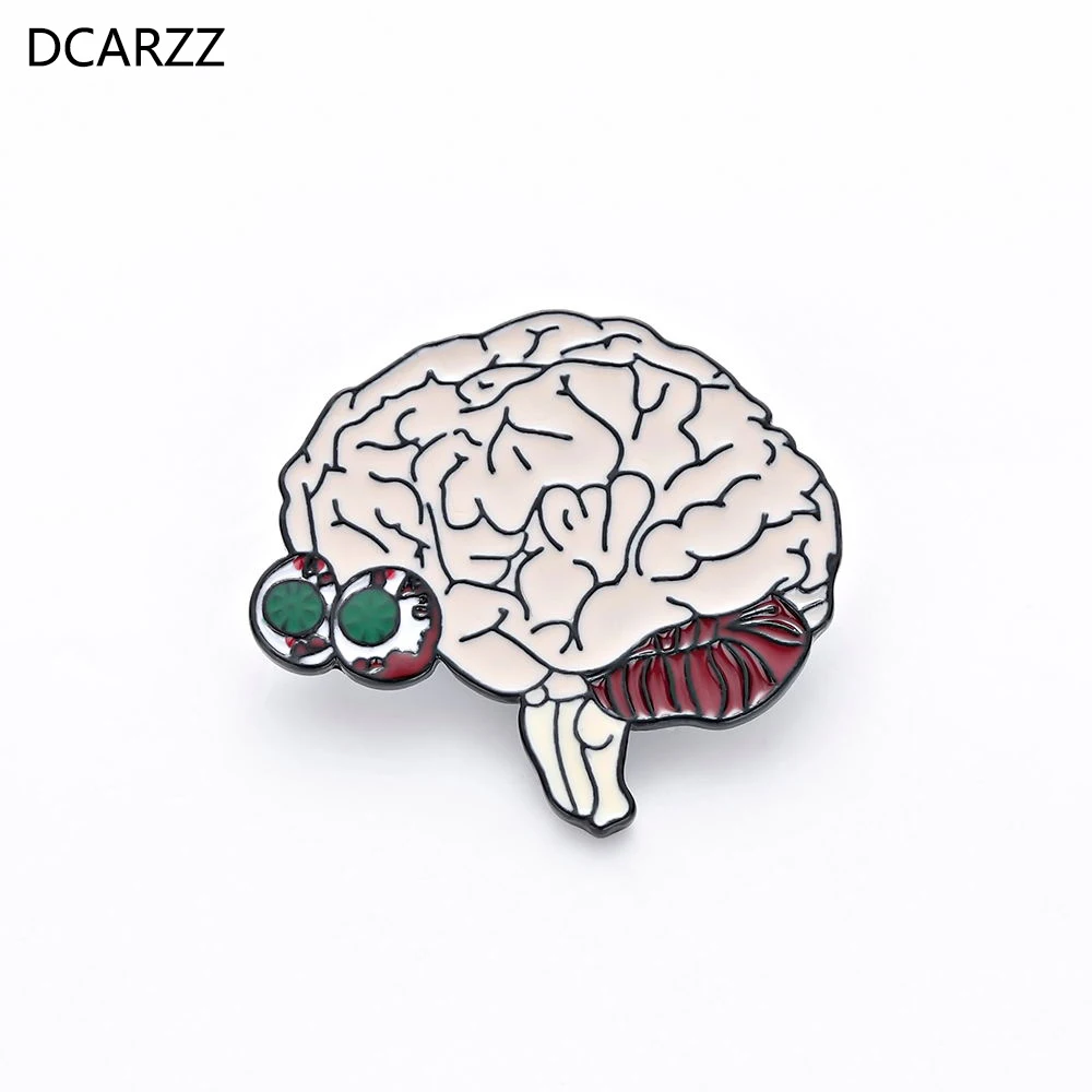 

Brain Brooches Color Enamel Gift for Doctor/Nurse Medical Christmas Pin Fashion Jewelry Crystal Lapel Pins Metal Broches Women