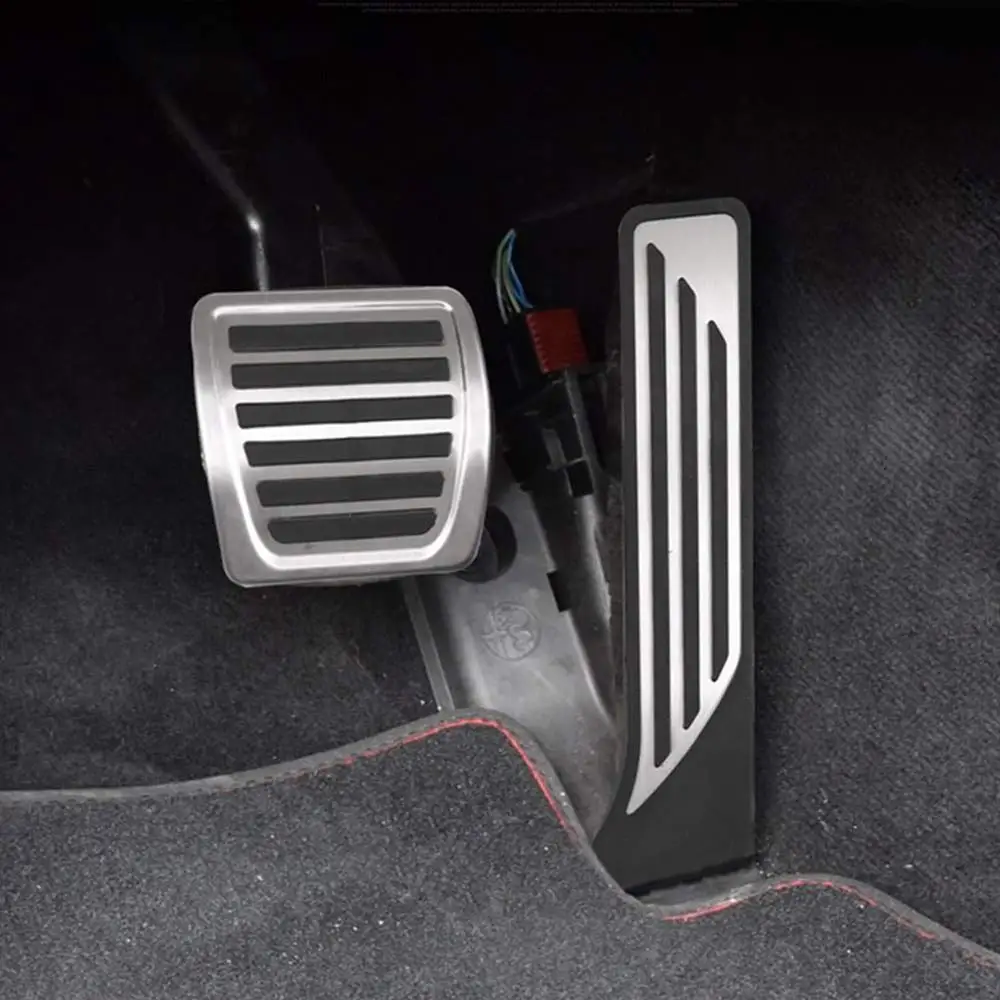 

2pcs For Alfa Romeo Giulia 2017 2018 2019 Car Alloy Fuel Brake Accelerator Pedal Cover For Alfa Romeo Stelvio 2017 2018 2019