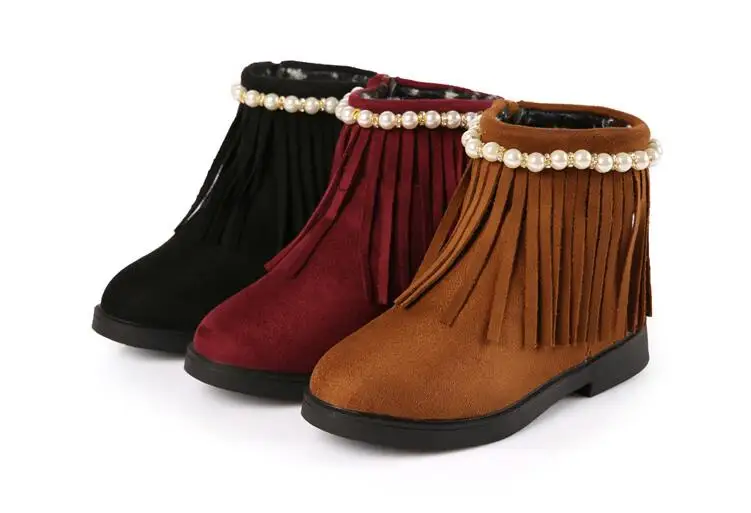 Новое поступление; сезон осень-зима; модные ботинки для девочек; детская обувь на плоской подошве на молнии; цвет красный, черный; детская обувь; Размеры 26-37
