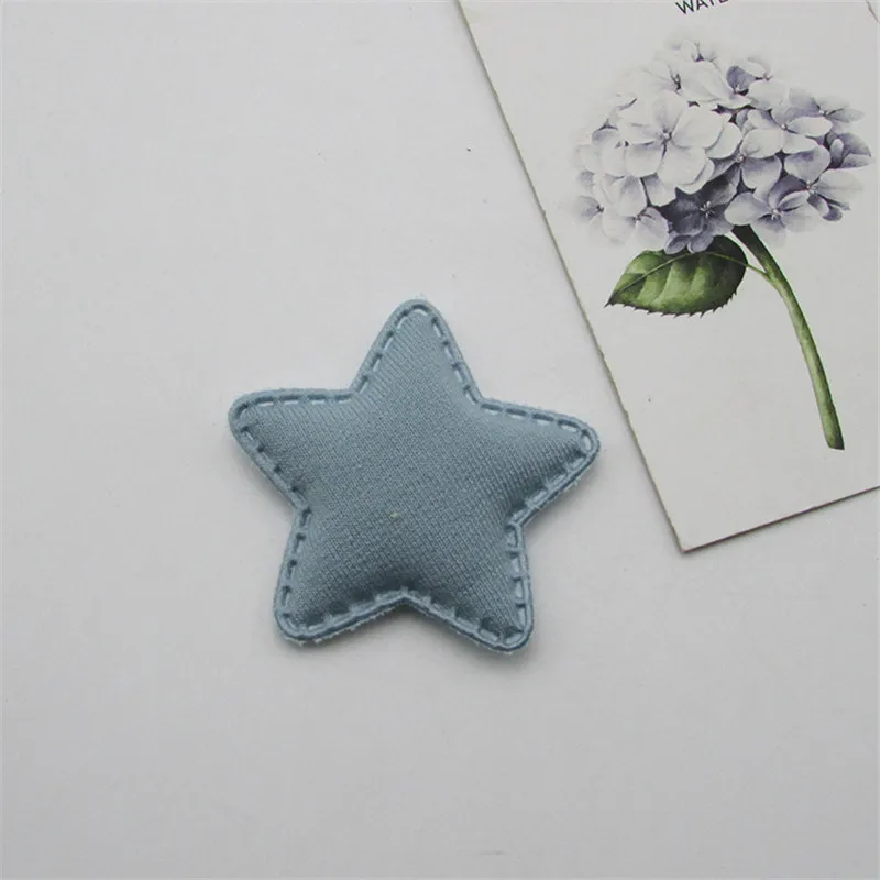 30pcs/lot 4.8cm Star Padded Appliques for Children Headwear Hair clip Accessories and Garment Accessories - Цвет: 6