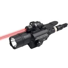 Новинка 500 люмен алюминий сплав телескопическая тактический светодиодный красный лазерный фонарик прицел для Пикатинни