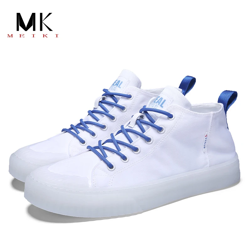 MEIKI/Новая брендовая мужская повседневная парусиновая обувь; сезон весна-осень-лето; высокие дышащие теннисные модные мужские кроссовки на