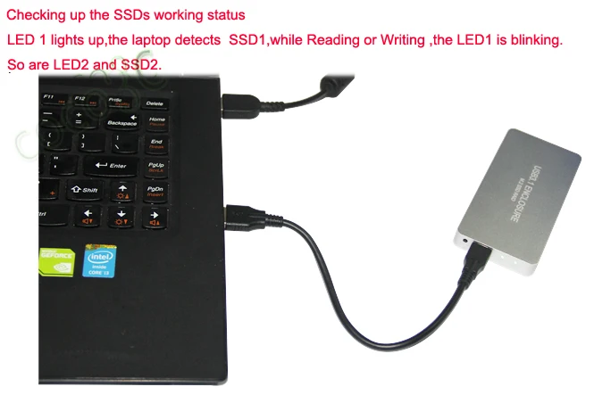  USB3.1 Typ-C zu 2 M.2 SSD RAID Gehäuse USB-C zu Dual NGFF adapter M.2 SSD Externe Box + RAID0 RAID1