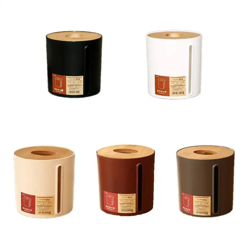 Салфетка для гостиной бумажная упаковка бамбуковая коробка для салфеток круглая с бамбуковой крышкой боковая чертежная бумага трубка