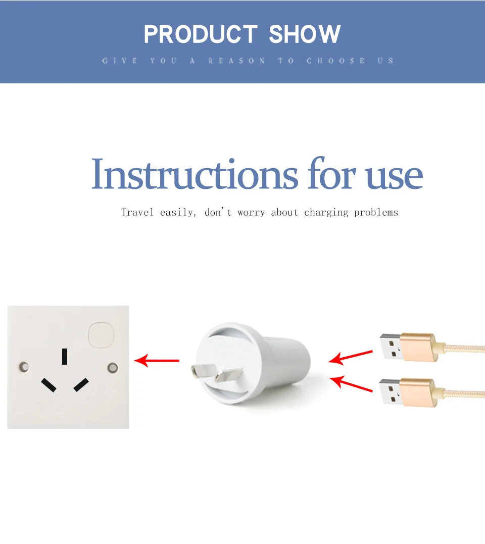 1 шт. AU адаптер Plug 5V2. 4A зарядное устройство для мобильного телефона Dual USB интерфейс AC/DC путешествия в Австралия Новая Зеландия