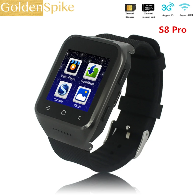 3g Часы Android умные часы S8 ProSupport TD экран 2MP HD камера TF 32G динамик SIM карта gps прием