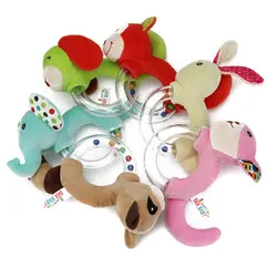 Детские игрушки для новорожденных 0-12 месяцев Мультяшные животные для маленьких мальчиков и девочек погремушки ручной Колокольчик