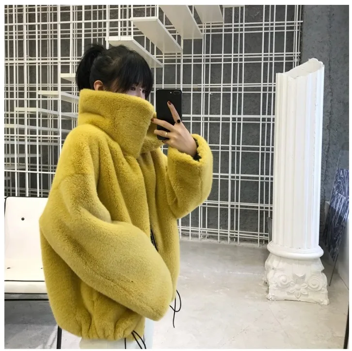 Новые модные пальто и куртки из искусственного меха для женщин, повседневная верхняя одежда, куртка из искусственного меха норки для женщин, однотонные Топы DS50757