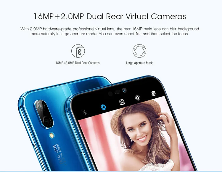HUAWEI NOVA 3E 4GB RAM 128GB ROM Hisilicon Kirin 659 2.36GHz Octa Core 5.84 Inch 2.5D FHD+ Full Screen Dual Camera Android 8.0 4G LTE Smartphone