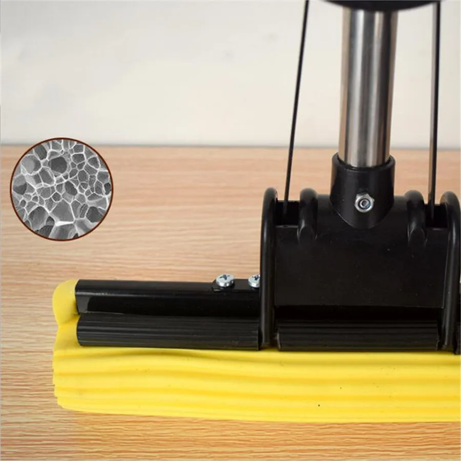 Billig Kleber Baumwolle Mopp Schwamm Mopp Twist Die Wasser Mop Mikrofaser Düse Flache Gedreht Spray Selbst quetschen ohne hand waschen