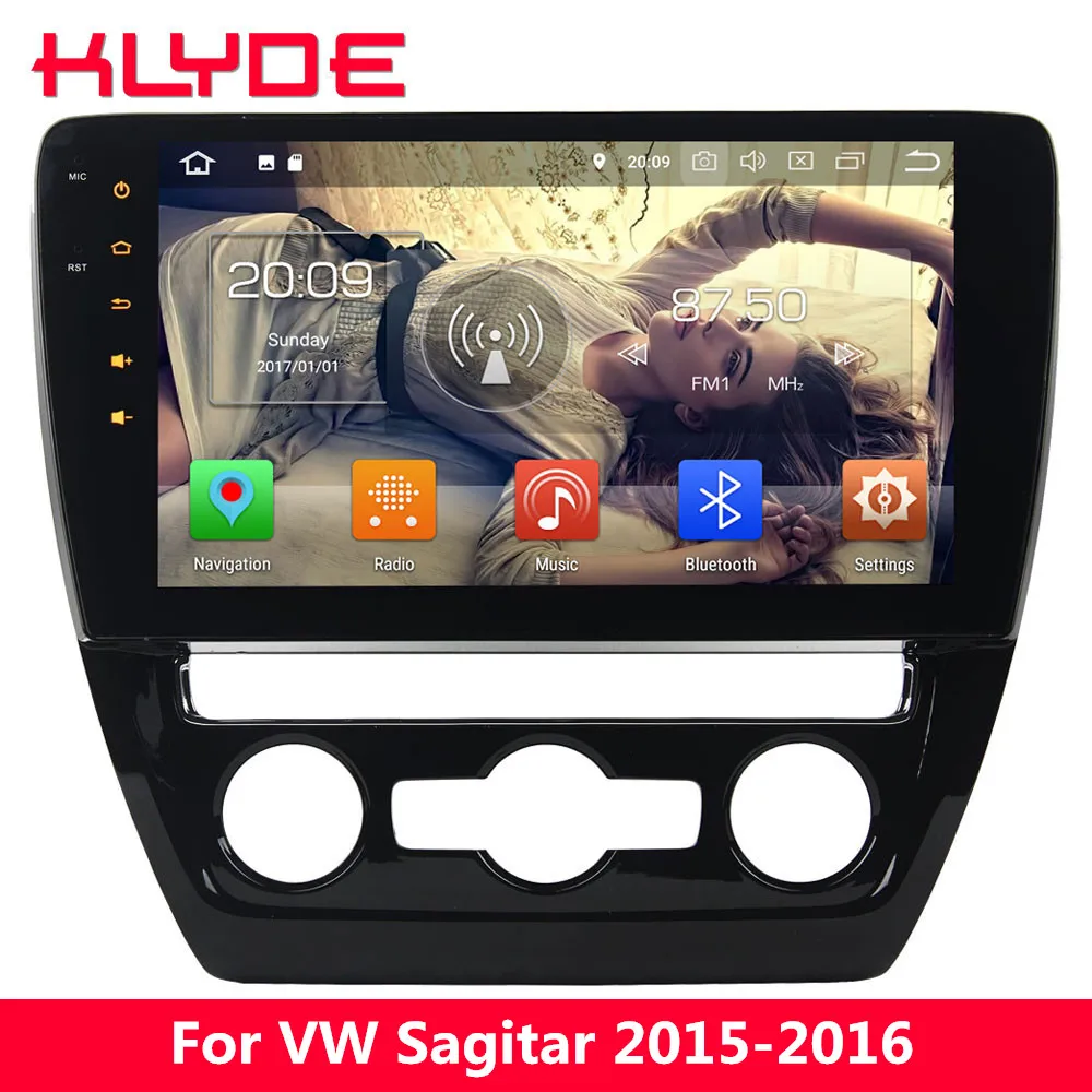 KLYDE 10,1 "4 г Android 8,0 7,1 Octa Core 4 ГБ Оперативная память 32 ГБ Встроенная память BT DVD мультимедиа плеер радио для Volkswagen VW Sagitar 2015 2016