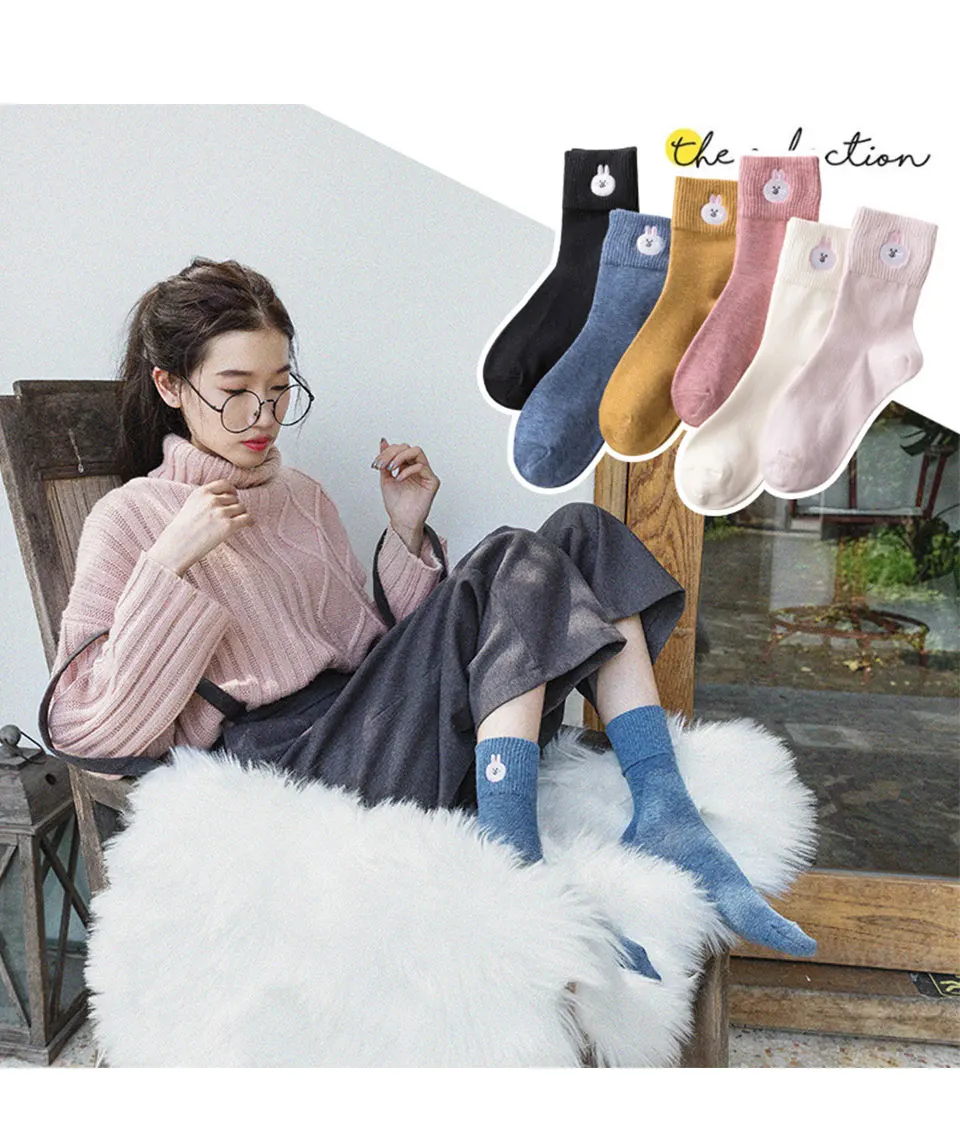 Hot Fashion Cartoon Cute Short Socks Women Harajuku Comfortable Lovely Girl Cotton Sock Comfortable Lovely In Spring Summer (9)