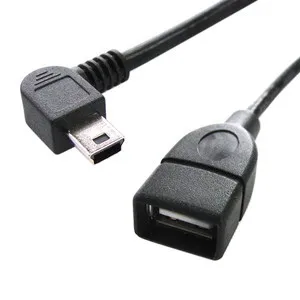 

CYDZ Short USB A F to Left Angled 90 Mini B Male Cable 10cm