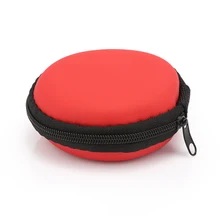 Portable Case for Headphones Case Mini Zippered Round Storage Hard Bag Headset Box for Earphone Case SD TF Cards Earphone Bag original kz earphone case fiber zipper headphones hard case storage carrying pouch bag sd card box portable earphone bag