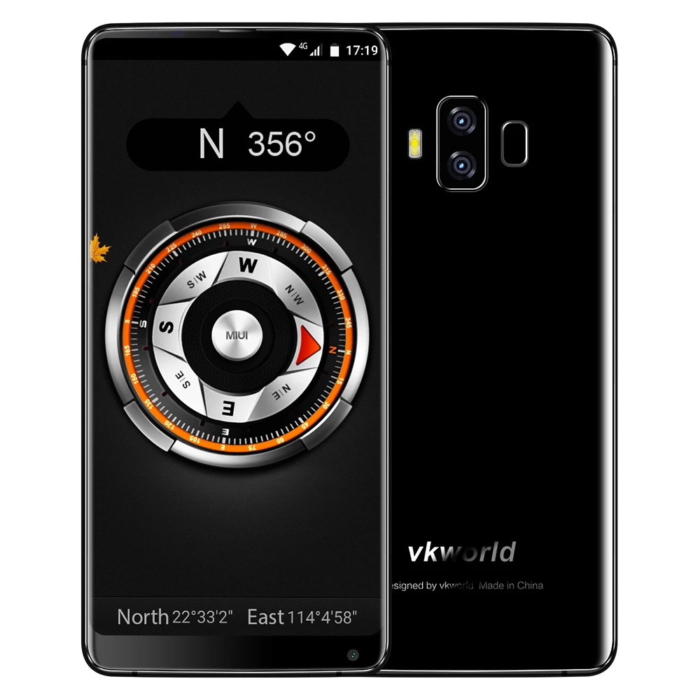 VKworld S8 4G Android 7,0 смартфон 5,9" 18:9 полный Экран MTK6750T Octa Core 4 Гб 64 Гб распознавания лиц 5500 мА/ч, чехол для мобильного телефона - Цвет: Black