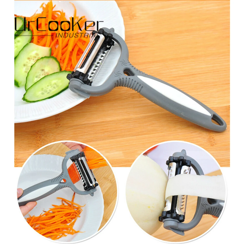 Multi function peeler 360 degree rotation carrot potato snacks vegetables fruit radish slicer