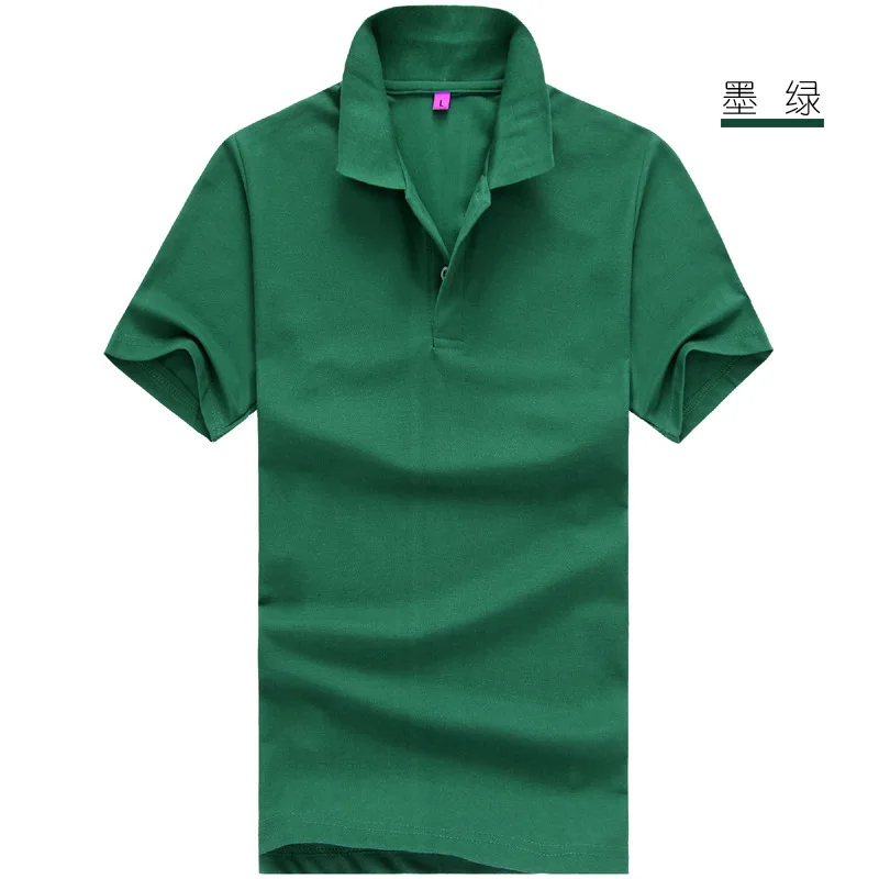 Рубашка мужская одежда короткий рукав тройники для wo мужчин Летний стиль классические топы синий черный белый сплошной цвет - Цвет: Dark Green