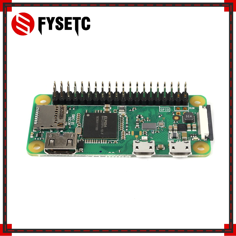 Raspberry Pi Zero WH Kit+Acrylic shell+Power Adapter+GPIO Header+ HDMI +5V 2A US Power Supply+5MP M