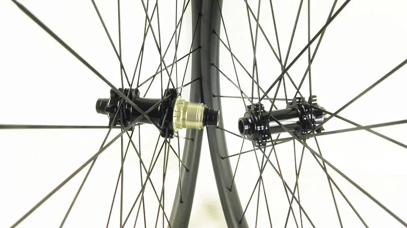 Perfect MTB bike wheels 29er 30mm Asymmetry 29er UD matte Mountain Bike wheels boost QR 100 142  thru axle MTB carbon wheel 8