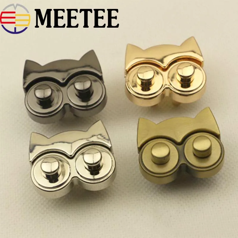 

5Pcs Owl Metal Twist Turn Lock Women Bag Lock Snap Bag Decorative Buckles Clasps Closure DIY Hardware Accessories