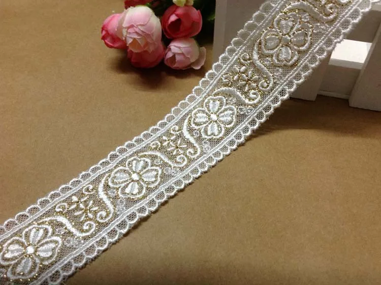 10 yardslot width 9cm 3.54 off white cotton fabric lace trim ribbon for dress skirt clothes L4K722 20036 free ship