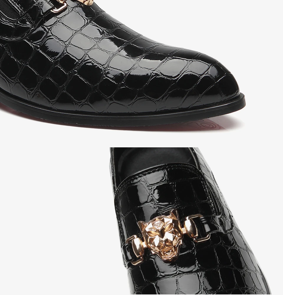 Мужские модельные туфли больших размеров; элегантные свадебные туфли с острым носком и крокодиловым узором для взрослых; офисная Классическая нарядные туфли для мужчин;#802