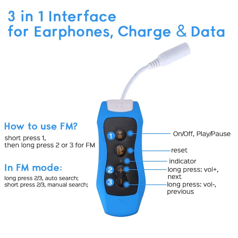  MP3 Player 4GB IPX8 Waterproof Swimming MP3 For Summer Diving Outdoor Sport FM Radio Music Player W