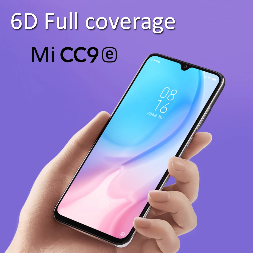 RDCY 6D стекло для телефона Xiaomi CC9 полное покрытие закаленное на Mi CC9e клеевое