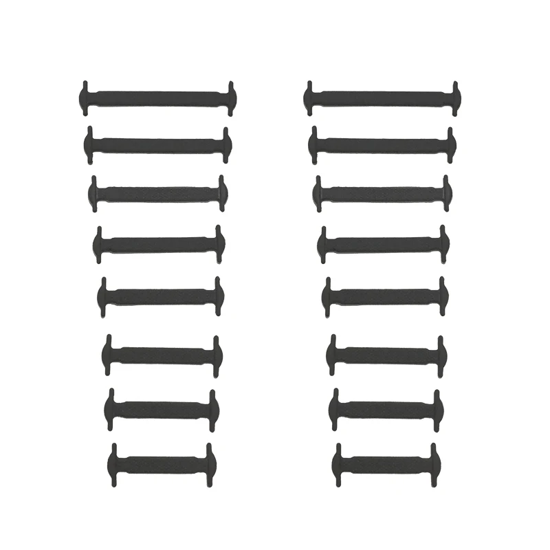 New T-type Creative Design Unisex Women Men Athletic Running No Tie Shoelaces Elastic Silicone Shoe Lace All Sneakers 16pcsset (16)