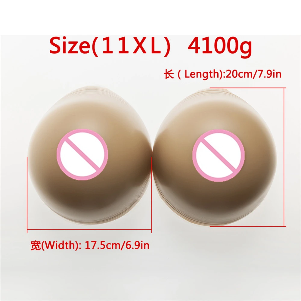 

Brown Huge Cup Artificial Breast 4100g/Pair Silicone Breast Forms False Breasts Enhancer Shemale Crossdresser Silicone Boobs